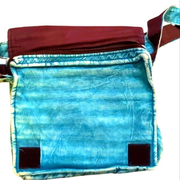 Laptop Messenger Bag Boho Cotton Distressed Retro Hippie - Picture 3 of 11